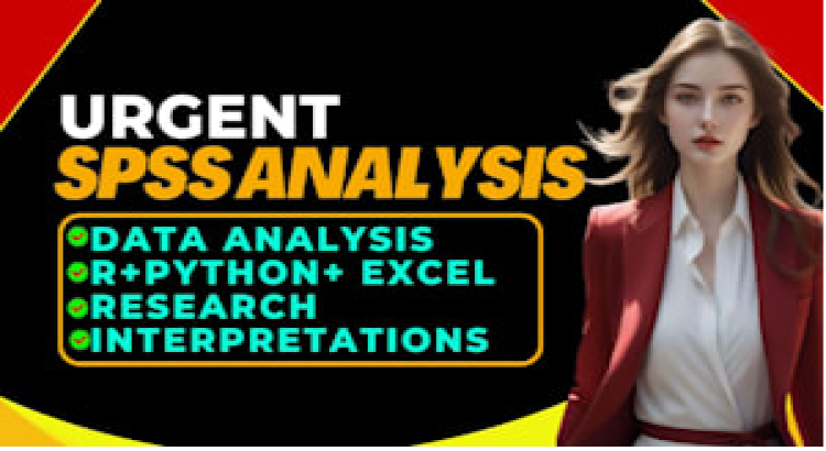 I will do urgent case study analysis, research, python, spss, and data analytics