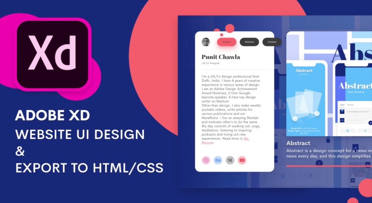 I will design using adobe xd or convert adobe xd to any other website